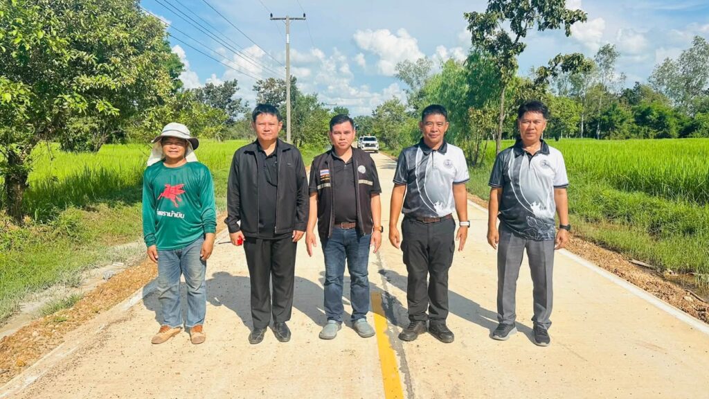 อบจ.อุบลฯ ลงพื้นที่ตรวจรับงานก่อสร้างถนน 4 โครงการ